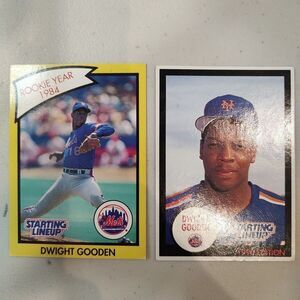 1984‎ And 1990  DWIGHT GOODEN Starting Lineup Card - NEW YORK METS (BLUE)